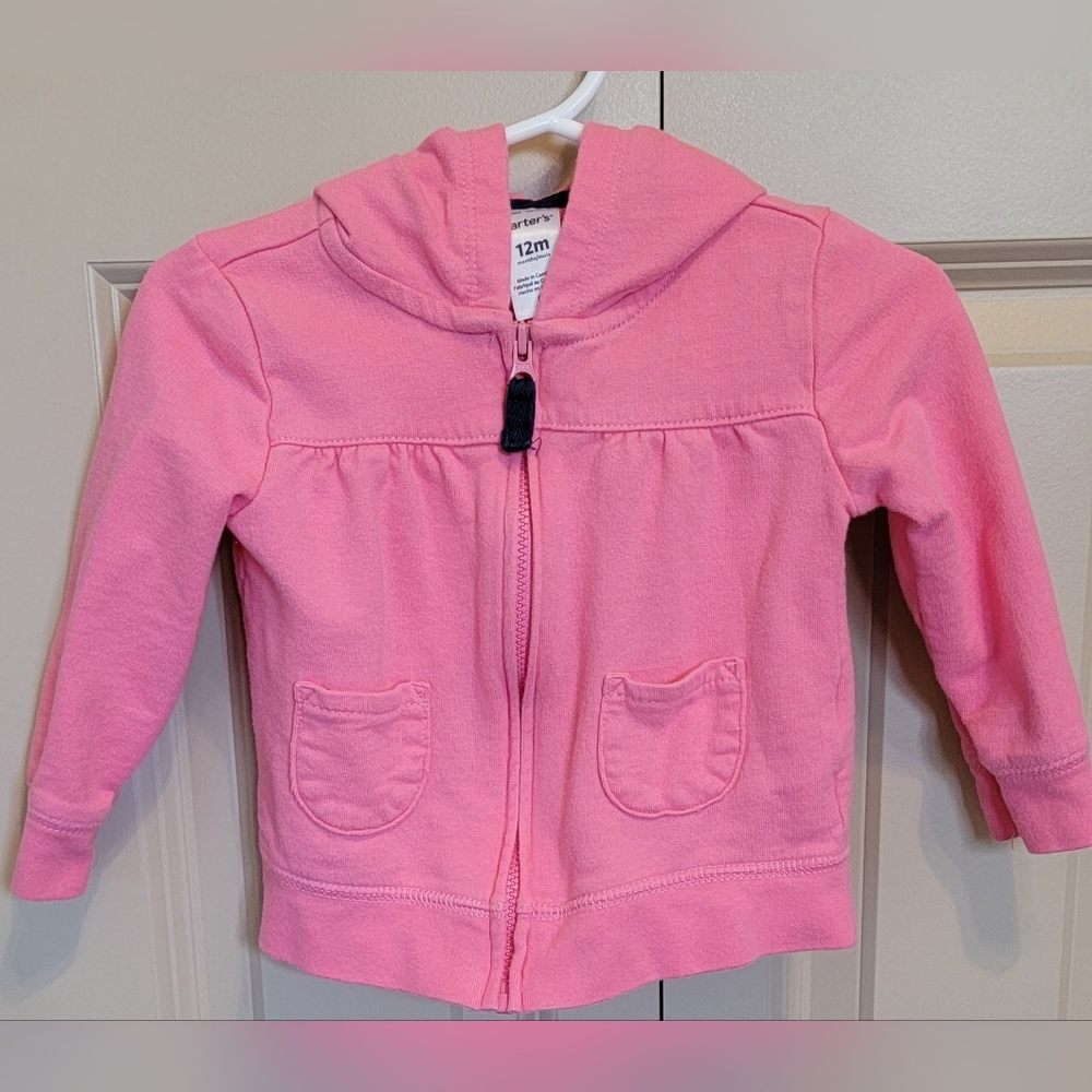 Size 12 months Pink Zip Hoodie